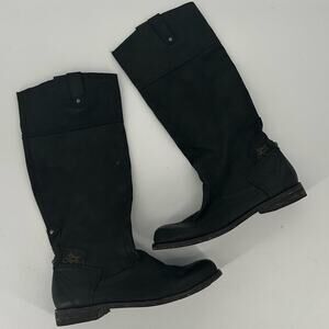 OTBT Petaluma Leather Riding Black Boots Knee High Womens Size 8.5 Casual